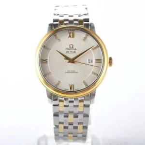 Omega De Ville Prestige Silver Two Tone Watch