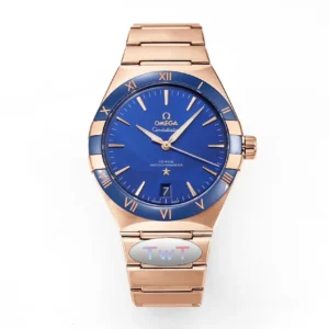 OMEGA Constellation 41mm Blue Rose Gold VSF Replica Watch
