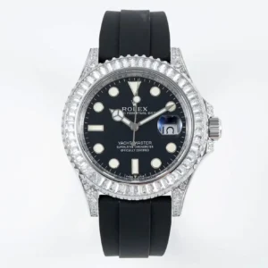 Rolex Yacht-Master 42mm Black Dial Diamond Bezel Rubber Strap Watch Collection