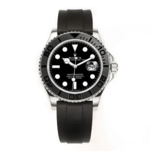 VS Factory Rolex Yacht-Master 42mm – Black Dial, Stainless Steel Case, Black Rubber Strap by VSF Watches Official Store