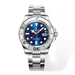 Rolex Yacht-Master 42mm Stainless Steel Watch with Blue Dial and Oyster Bracelet – Classic Elegant Sporty