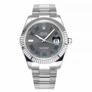 Rolex Datejust 41mm – Silver Stainless Steel with Grey Dial