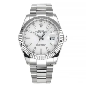 Rolex Datejust Silver Fluted Bezel Stainless Steel Watch with New 3235 Movement – Super Clone Collectio