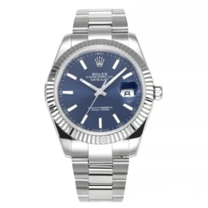 Rolex Datejust 41mm Blue Dial Stainless Steel Fluted Bezel Super Clone with 3235 Movement