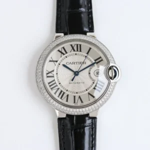 AF Factory CARTIER Ballon Bleu 40 Automatic Black Leather