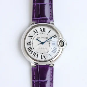AF Factory Cartier Ballon Bleu 1450 Purple Leather Watch