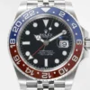 AR Factory Rolex GMT-Master II Pepsi Red-Blue Ceramic Bezel Black Dial Stainless Steel Watch