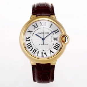 3K Factory Cartier Ballon Bleu 42mm Gold Automatic Brown Leather – Best Replica Watches