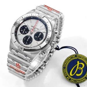 BLS Factory Breitling Chronomat Automatic Chronograph Watch – Silver Stainless Steel Bracelet