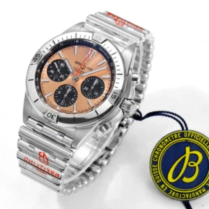 BLS Factory Breitling Chronomat Automatic Chronograph Watch in Rose Gold Dial