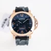 Panerai Luminor Marina Automatic Rose Gold Case Black Dial Camouflage Rubber Strap Men’s Luxury Watch