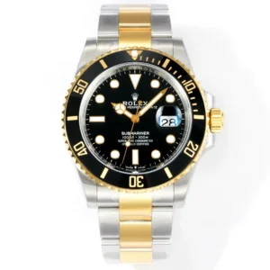 AR Factory Rolex Submariner Date Two-Tone Steel and Yellow Gold Black Watch